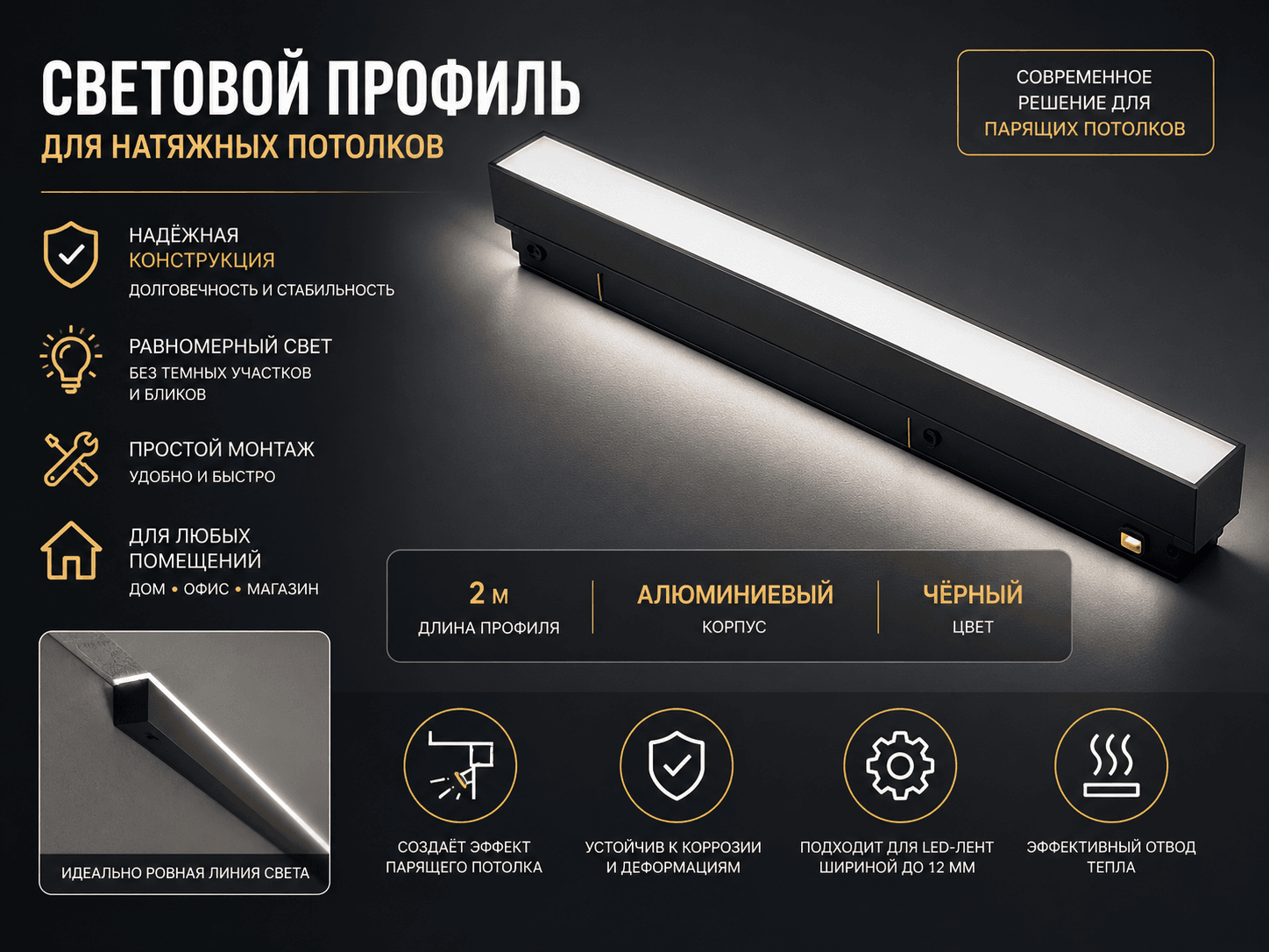 Магнитный трек 48V черный